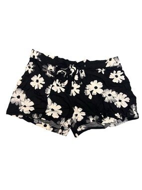 Madewell Floral Pull-On Shorts Elastic Tie Waist Tulip Hem Size L
